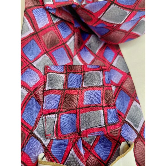 J. Garcia Limited Edition Facets II Silk Tie Jewel Toned 3.75"x 58" - Picture 6 of 8